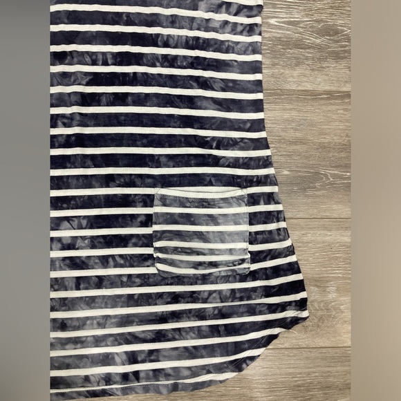 Blue Curl Beachwear Navy Blue Striped Swim Coverup Hooded with 3/4 Sleeves - Picture 2 of 11